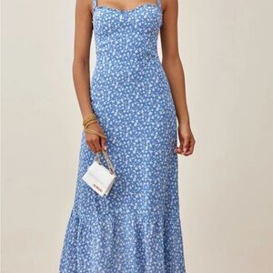 Reformation Blue Floral Maxi Dress